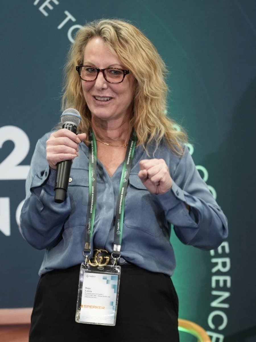 Loreta Doga, Registered Nurse and psychotherapist, speaking at the Health 2.0 healthcare conference.